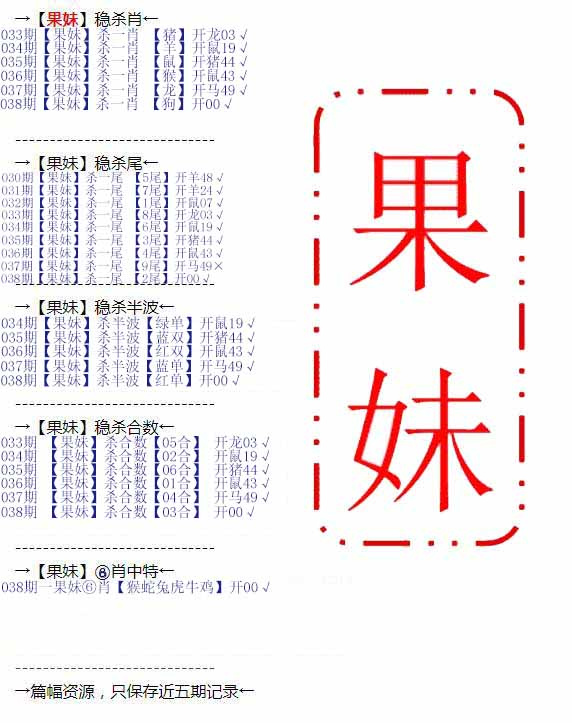038期果妹心水[图]